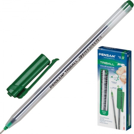 Ручка "Pensan Triball" зелена 1,0мм