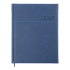 Щотижневик  датов. 2026 ORIONВМ.2783-02 A4, синій, штуч. шкіра/поролон