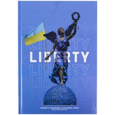Книга А-4 96арк.офс.кл.тв.обкл."Axent Liberty 8422-551", синя