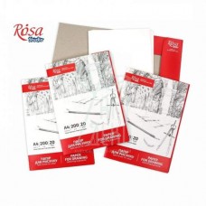 Папка для рисунку та креслення А-4 200г/м2, 20л, дрібне зерно, ROSA-169210011