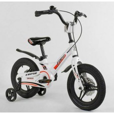 Велосипед 14" 2-х кол."CORSO-MG62111"(1) білий, магн.рама, диск.гальмо