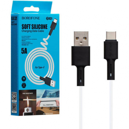 Зарядний кабель Silicone BOROFONE BX31 USB на Type 1м