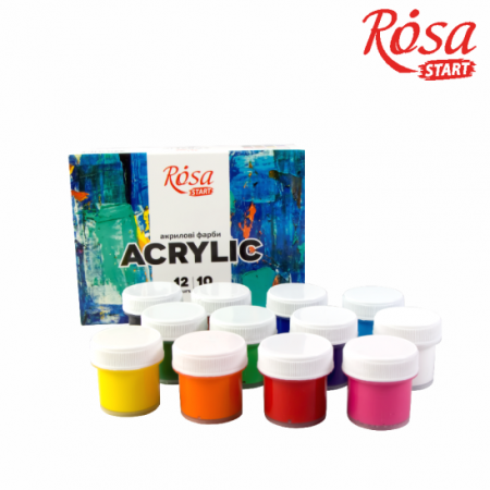 Набір акрилових фарб COLOR-322111003,12x10мл, ROSA START