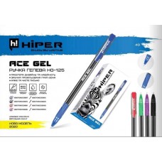 Ручка гелева Hiper Ace HG-125 червона, 0,6мм