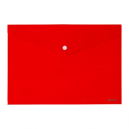 Конверт на кнопці А-4 "Axent-1412-24" непрозора, червона