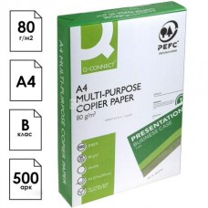 Папір А-4 "Q-CONNECT" 80г/м2, 500арк., клас В+