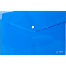 Конверт на кнопці А-4 "Economix-31301-02" прозора синя