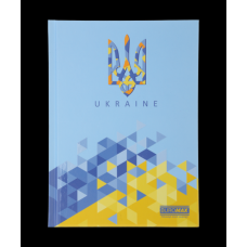 Блокнот А-5, 96арк."UKRAINE ВМ.24511101-14" кліт., тв.обкл., блакитний