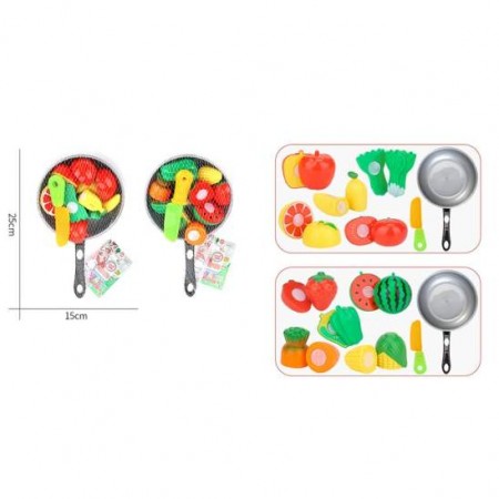 Продукти на липучках,сковородка, ніж, дощеч, овочі,в сіт. 31*19 см /2021/