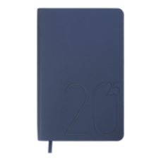 Щоденник датов. 2026 STEEL ВМ.2517-02, A6, синій, штуч. шкіра