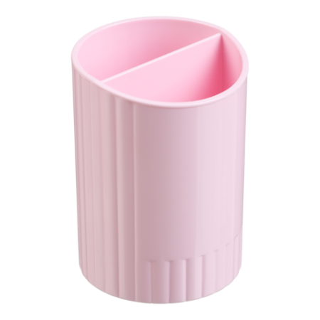 Стакан д/ручок "PASTEL ВМ.6350-10" кругл.2 відділ. рожевий