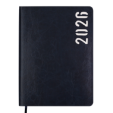 Щоденник датов. 2026 MIND ВМ.21152-02, A5, синій, штуч.шкіра