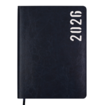 Щоденник датов. 2026 MIND ВМ.21152-02, A5, синій, штуч.шкіра