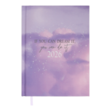 Щоденник датов. 2026 поліграфічний MELODY ВМ,21163-07, A5, фіолетовий