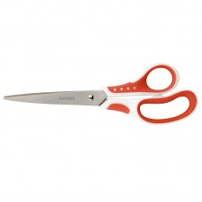 Ножиці 21см "Axent Shell 6305-06" з прогум. ручками, біло-червоні