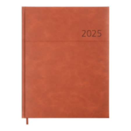 Щотижневик  датов. 2026 ORIONВМ.2783-18 A4, св.коричневий, штуч. шкіра/поролон