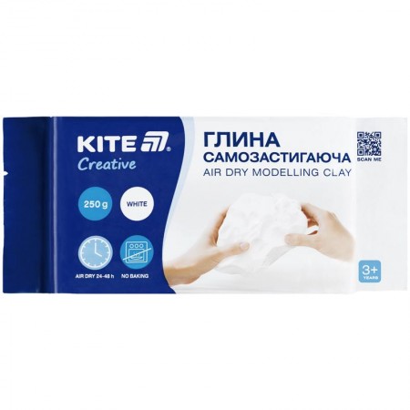 Глина самозастигаюча 250г "K-292" Kite Creative біла