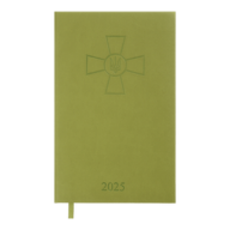 Щоденник датов. 2026 FORCES ВМ,2585-18, A6, оливковий, штучна шкіра/пороло