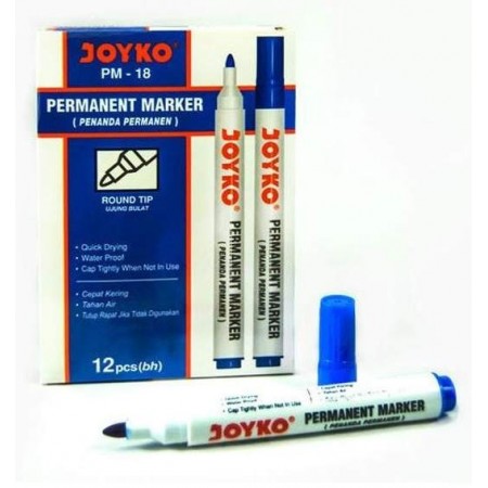 Маркер перман. Joyko PM-18 кругл.,синій
