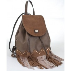 Сумка-рюкзак "YES Weekend-554119" коричневая с бах