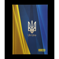 Блокнот А-5, 96арк."UKRAINE ВМ.24511101-45" кліт., тв.обкл., синій