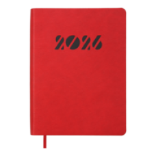 Щоденник датов. 2026 INVISIBLE ВМ,21154-05, A5, червоний, штуч.шкіра