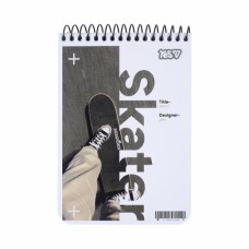 Блокнот А-6 80арк.кл.спіраль зверху "Yes-152302" Skate