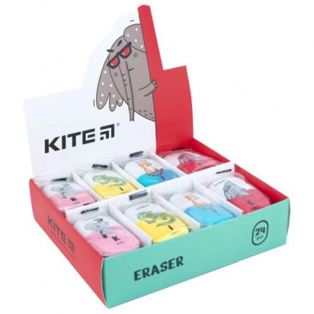 Гумка Kite "Jungle K21-374", кольорова