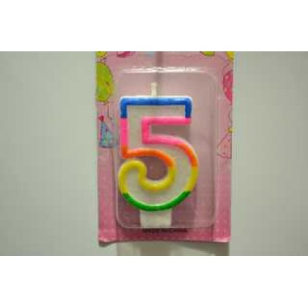 Свічка для торта "5"