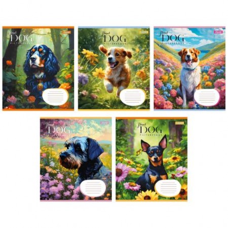 Зошит 24 кл. 1B Floral dog, 767002