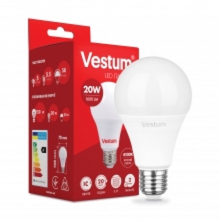 Лампа LED "Vestum-1109" А70 20W 4100К 220V E27