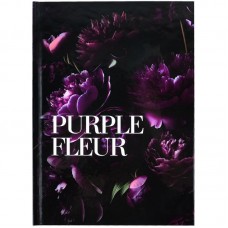 Блокнот А-5 96арк.кліт. "Purple fleur-8459-2-A" тв.обкл.