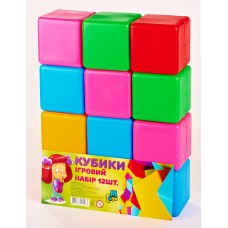 Кубики Великі кольорові 12шт.