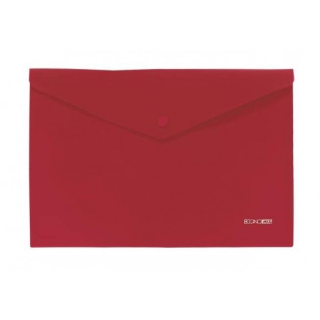 Конверт на кнопці А-4 "ЕкономІкс-31305-53" червоний