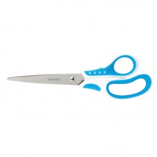 Ножиці 21см "Axent Shell 6305-02" з прогум. ручками, біло-блакитні