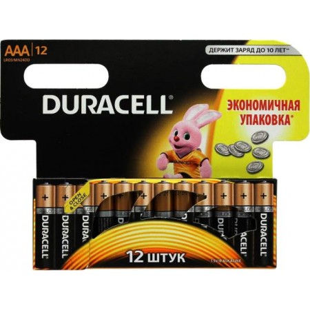 Батарейка R-03 "DURACELL" блистер 12шт