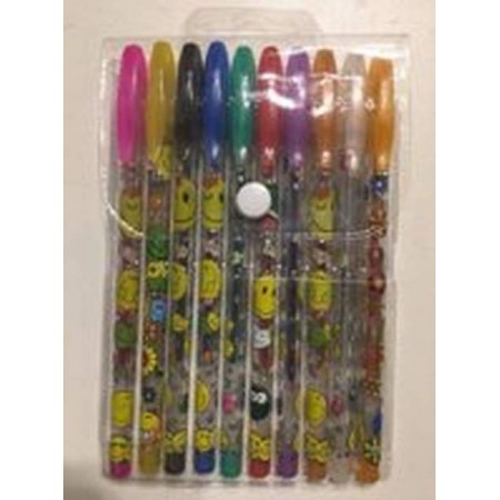 Набір ручок гель 10кол."Glitter pens 528-10" с блестками