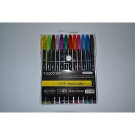 Набір ручок гель 12кол."Neon color-6107" с блеско
