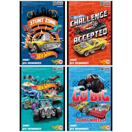 Альбом 30арк.120г/м "Hot Wheels-243" на спіралі