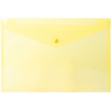 Конверт на кнопці А-4 "Economix-31301-05" прозора жовта