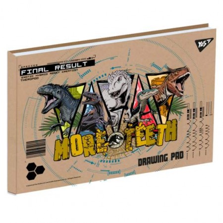 Альбом 40арк.100г/м "YES-130548" Jurassic world" клеєний, крафт