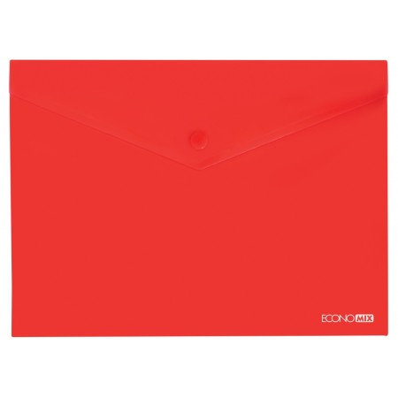 Конверт на кнопці А-5 "Економікс-31316-03" червона