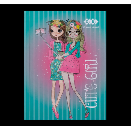 Блокнот А-6 64арк."Zibi-12715-06" CUTE GIRL кліт.тв.обкл.